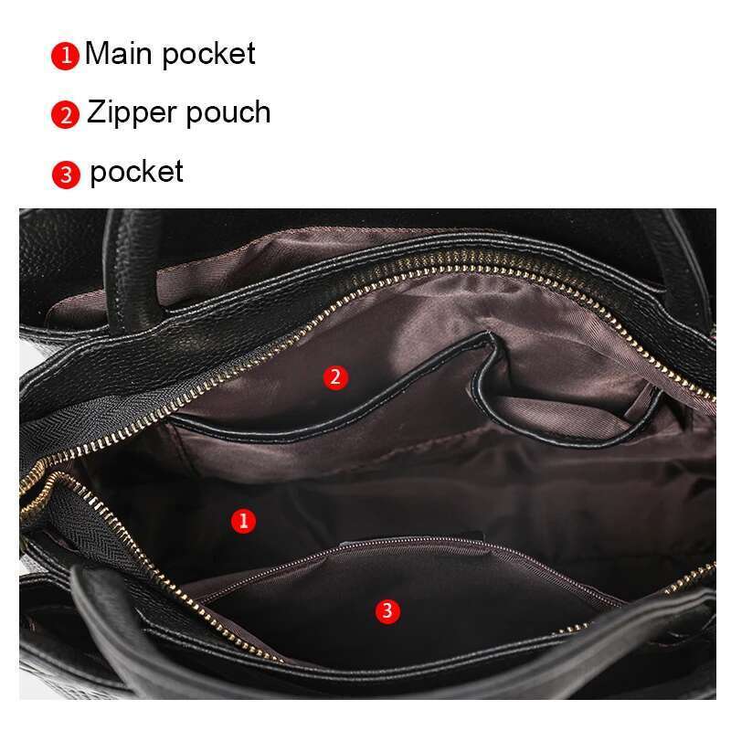 Aidrani Women's Genuine Leather Handbag With Luxurious Woven Patterns Is A Large Capacity And Fashionable Cowhide Bag