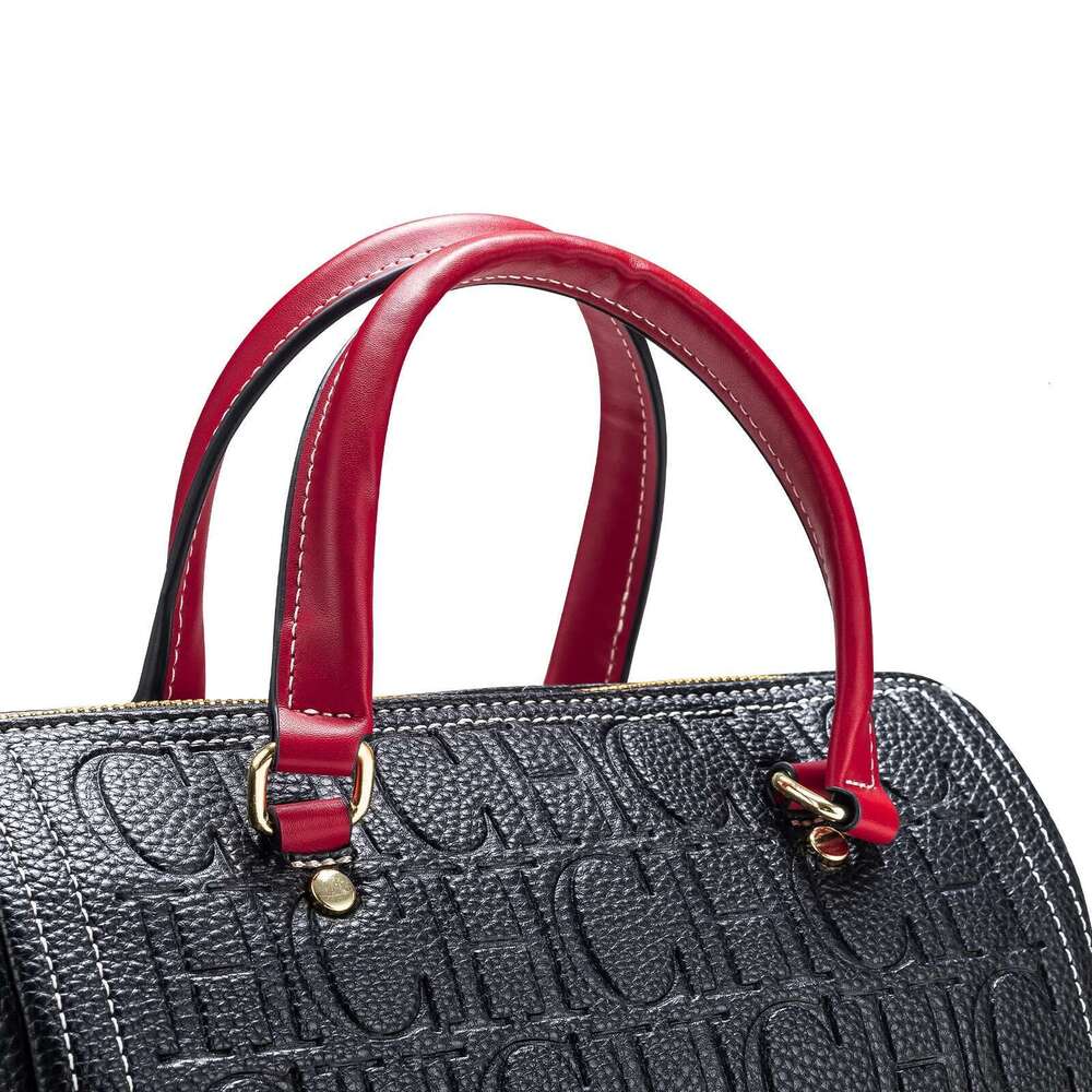 Women's Fashion Letter Print Handbag Shoulder Crossbody Large Capacity Boston Bag