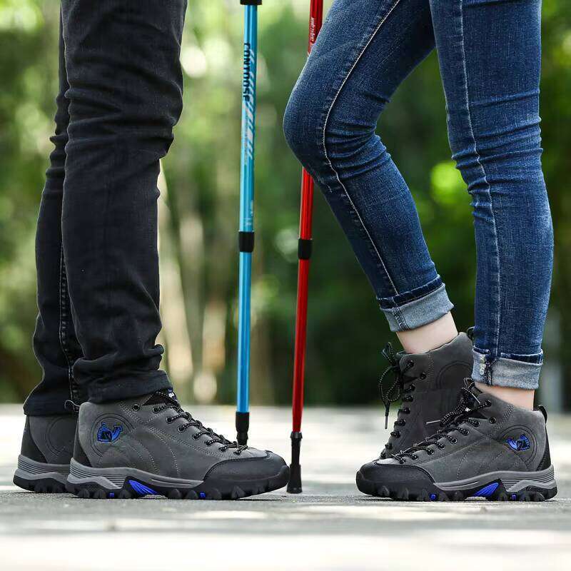 Autumn and Winter High-top Cotton Outdoor Men's Hiking Shoes