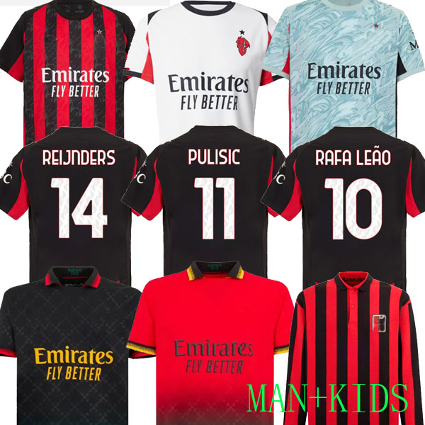 REIJNDERS 24 25 26 PULISIC Soccer Jerseys 4th milANs RAFA LEAO REBIC Football Shirt anniversary THIRD Kids Uniforms 125th 2025 A C KOCHE LOFTUS-CHEEK THEO fourth away