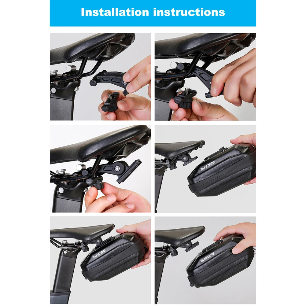 0.8L Bicycle Saddle Bag Reflective Bicycle Tool Holder Bag Quick Release Bike Seat Rear Tool Pouch Outdoor Cycling Tail Bag 250610