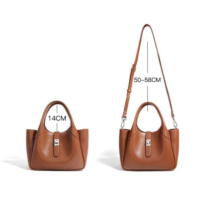 Jonlily Women Genuine Leather Shoulder Female Handbag Totes Casual Crossbody Commuter Underarm Bag Daybag Purse -Kg1575