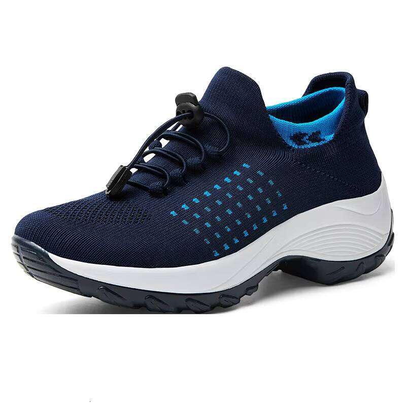 Hot Selling Women Low Top Socks with Lace-free Elastic Laces Walking Sneakers Big Casual Shoes Size Range 35-45
