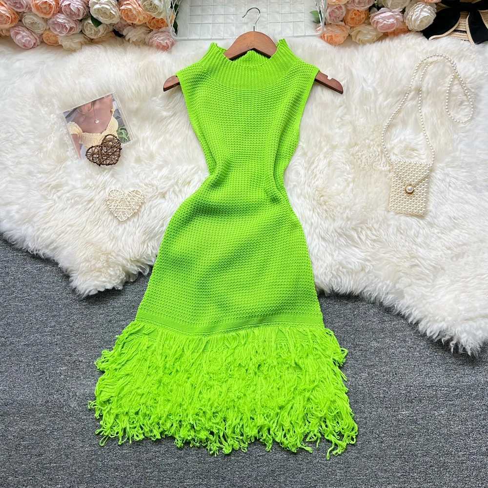 YuooMuoo Women Dress 2025 New Summer Fashion Sexy Openwork Stitching Sleeveless Bodycon Party Dress Korean Lady Beach Dresses XJ250610