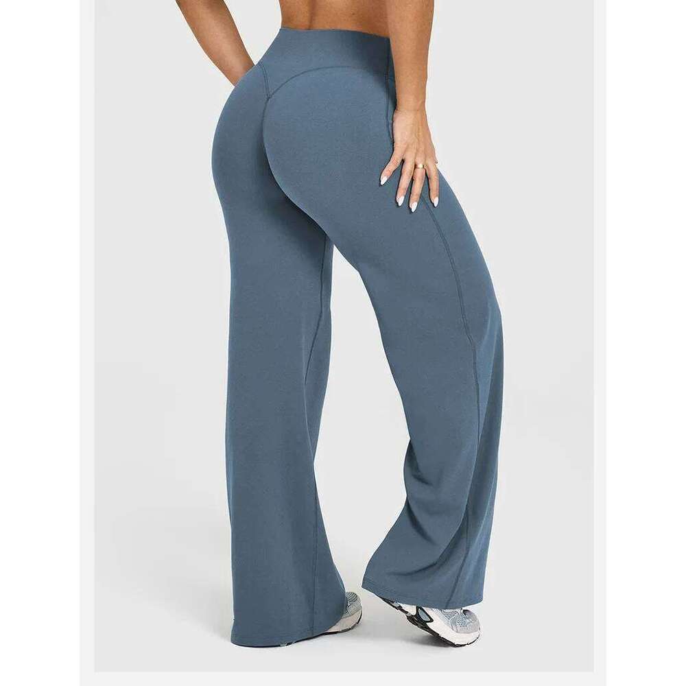 Ports And Fiess Straight Women's High-Elastic Belt Breathablenon-Embarrassing Yoga Pants Loose Wide-Leg Trousers