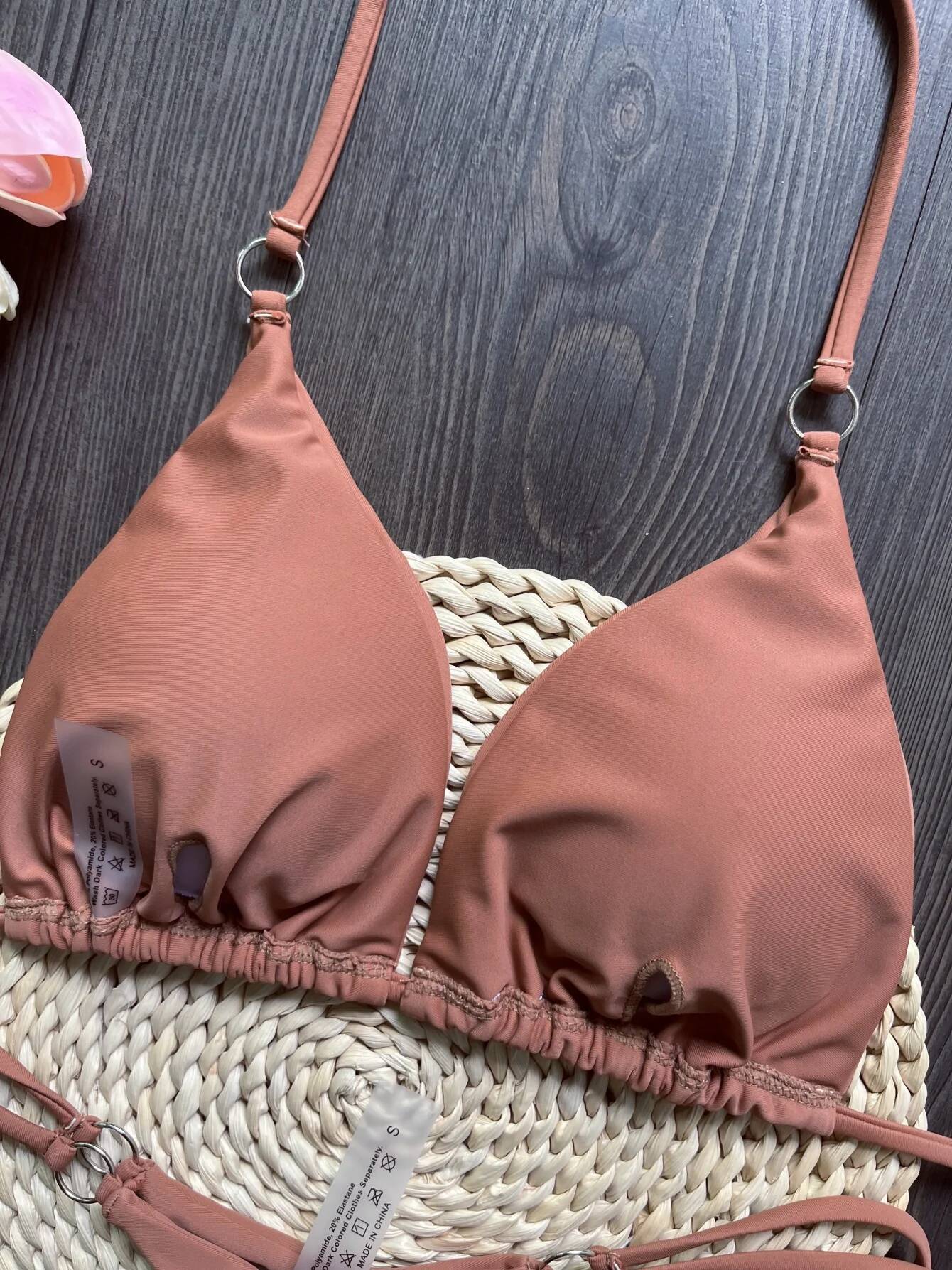 RUOTONGSEPT Sexy Halter Satin Brazilian Women Swimwear Female Swimsuit Two-pieces Bikini set Bather Bathing Suit Swim