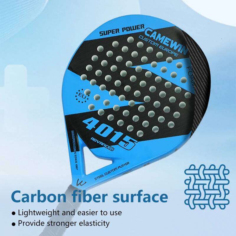 Racket Series Teardrop Padel Flap Aerodynamics & Custom Grip Technology Carbon with Black Eva Core | Advanced