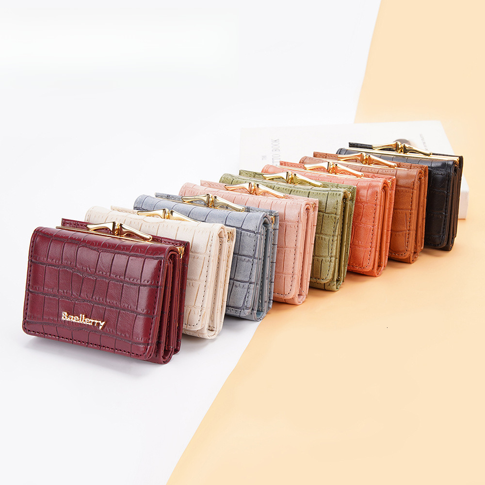 2025 Free Shipping New Designer Bag Women's Stone Pattern Short Wallet Fashion High Quality Card Bag Trendy High End Zero Wallet