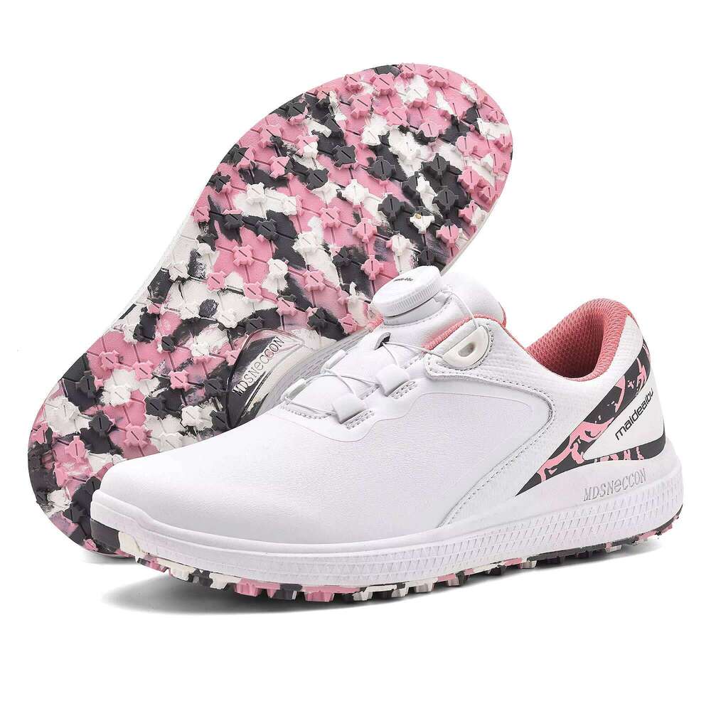 New Arrive High Quality Golf Women Breathable Microfiber Upper Rotating Shoelaces Sport Shoes