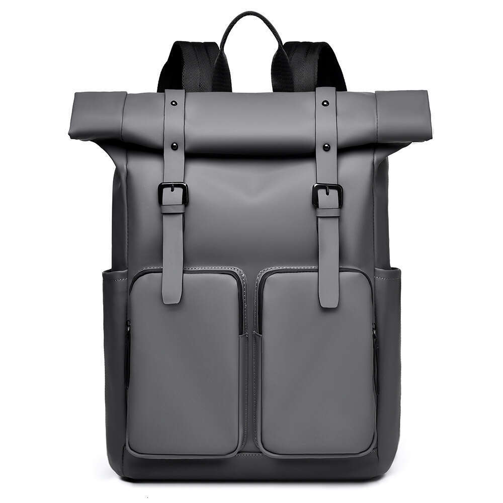 Street Fashion Foldable Roll-Top Large Capacity Men's High-End Casual Travel Backpack