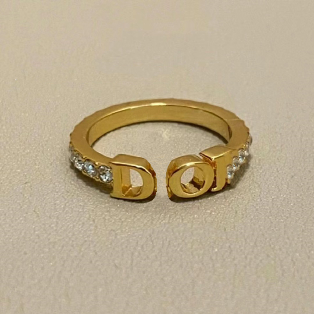 Designer Ring Letters Rings for Men and Women Fashion Jewelry Unisex Ring Gold Silver Rose Ring Wedding Lady Party Gift