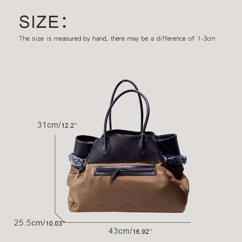 Genuine Leather Tote Bags For Women Designer Handbags Purses 2024 New In Canvas With Inner Pocket Large Capacity Shoulder
