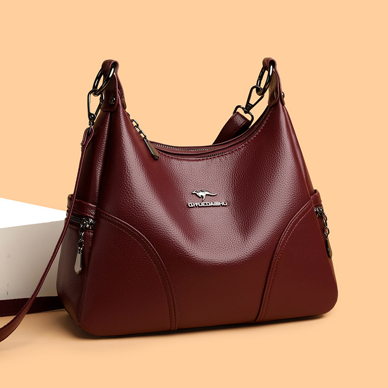 Free Shipping Trade 2025 Luxury High-end Single Shoulder Designer Crossbody Bag Fashionable Middle-aged Mom Women's Bag Simple Versatile Underarm