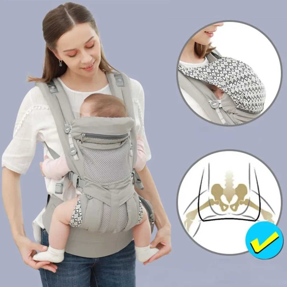 Baby Bags Baby Carrier Strap Front Facing Multi-functional Babies Sling Kangaroo Bag Breathable Carriers Wrap Blet for Newborn y25061083MB