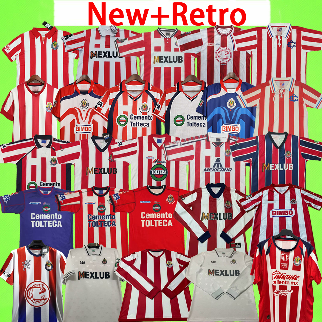 New + Retro 2025 2026 2027 Chivas soccer jerseys 1995 1996 1997 1998 1999 2000 2005 2006 2007 Guadalajara Vintage football shirts T long sleeve uniform 60th 100th 115th