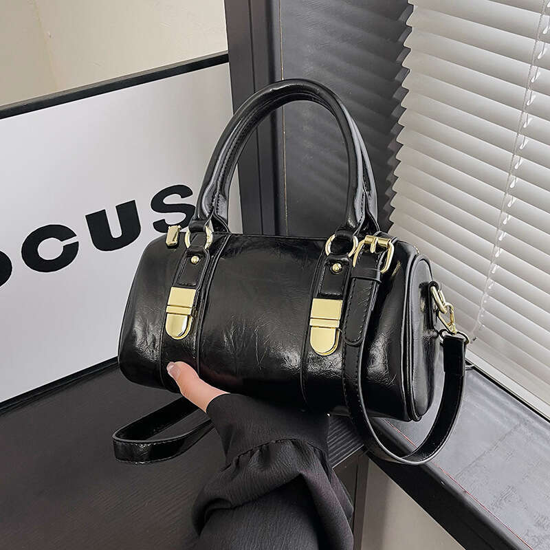 Korean Boston for Women 2024 New Summer Shoulder Crossbody High-Quality Niche Handbag Pillow Bag GUHUISHU