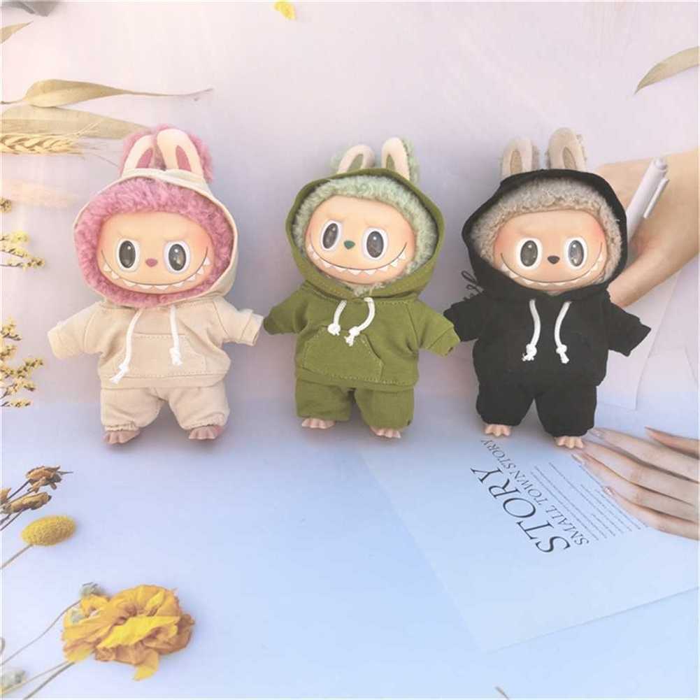 60% off wholesale 17cm Vinyl aron Plush Keychain Pulling Cloth Pendant Labubu Doll for Hoodie Pants Set 10A Quality Online