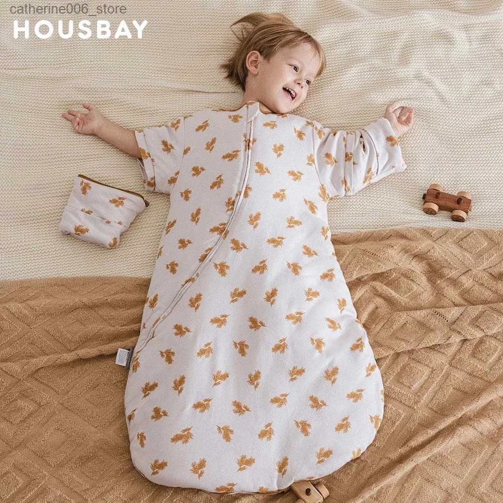 Sleeping Bag For Babies 0-24Months Thicker Winter Sleep Sack Removable Sleeves Kids Anti-Kick Prevent Cold Baby Blanket 3.5Tog y250610TZYB