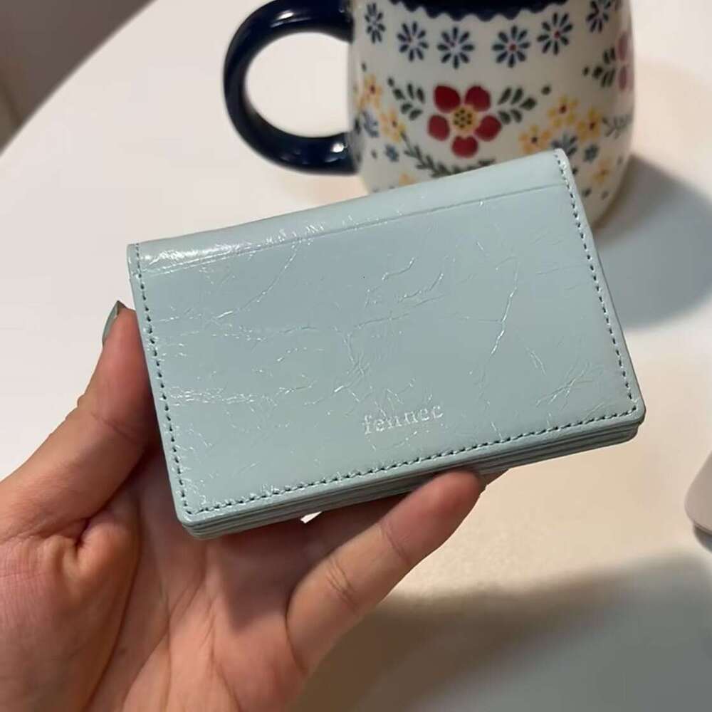 Korean Niche Fennec Wallet Patent Leather Classic Triangle Portable 70% off Coin Purse ID Card Holder