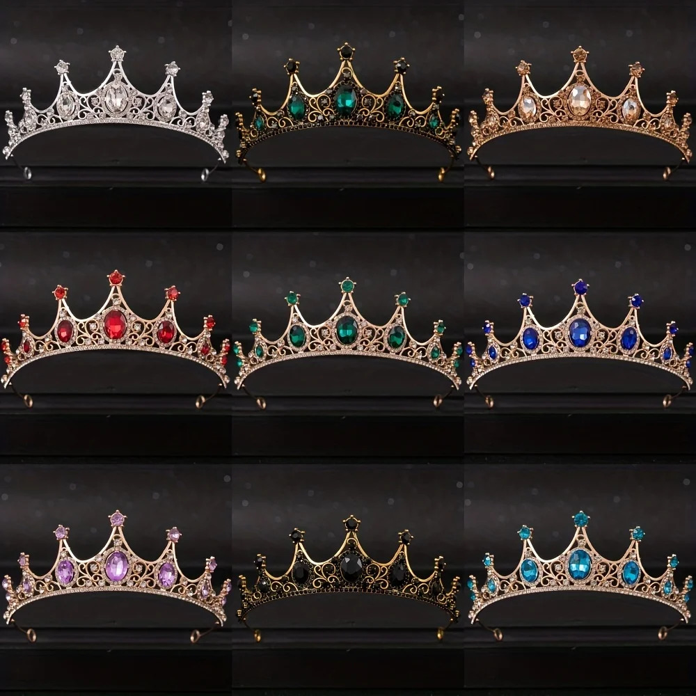 Baroque Crystal Tiaras And Crowns For Women Party Rhinestone Prom Diadem Bridal Wedding Hair Accessories Jewelry Crown Tiara 250610