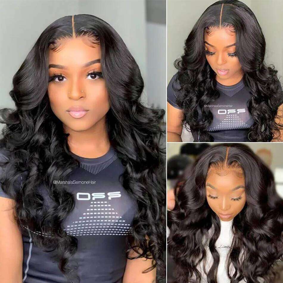 YYong 180% 13x6x1 T Part Body Wave Human Hair Wig Remy Brazilian Transparent Lace Frontal Wigs For Women