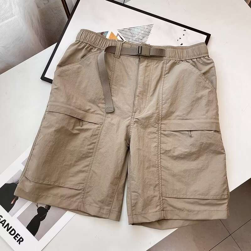 Island Country Single American Style Functional Cargo Men's And Women's Nylon Casual Sports Quick-Dry Thin Breathable Mid-Length Shorts B5
