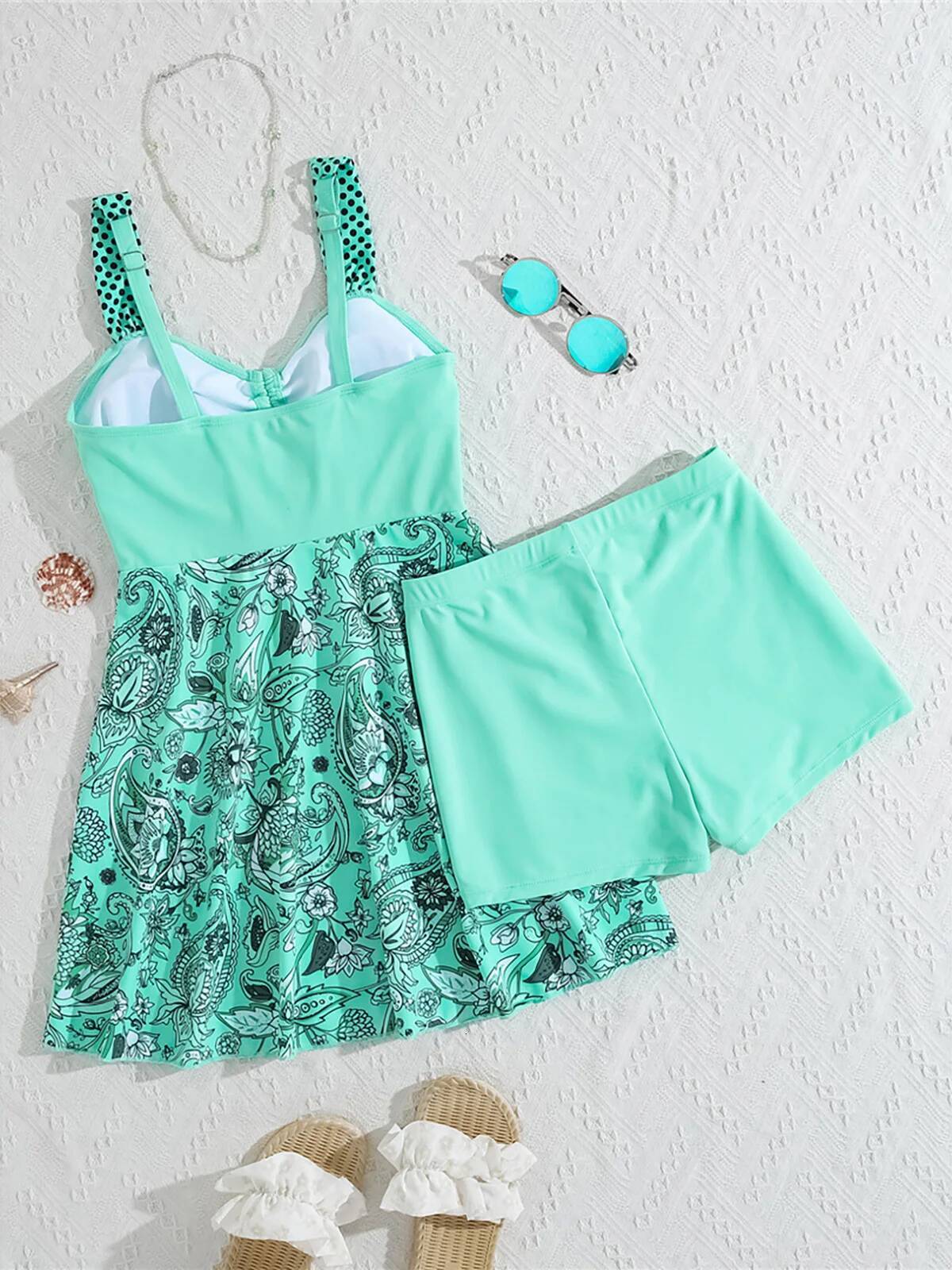 S - XXL Printed Padded Female Swimsuit High Waist Women Swimwear Two-pieces Bikini set Bather Bathing Suit Swim K6571