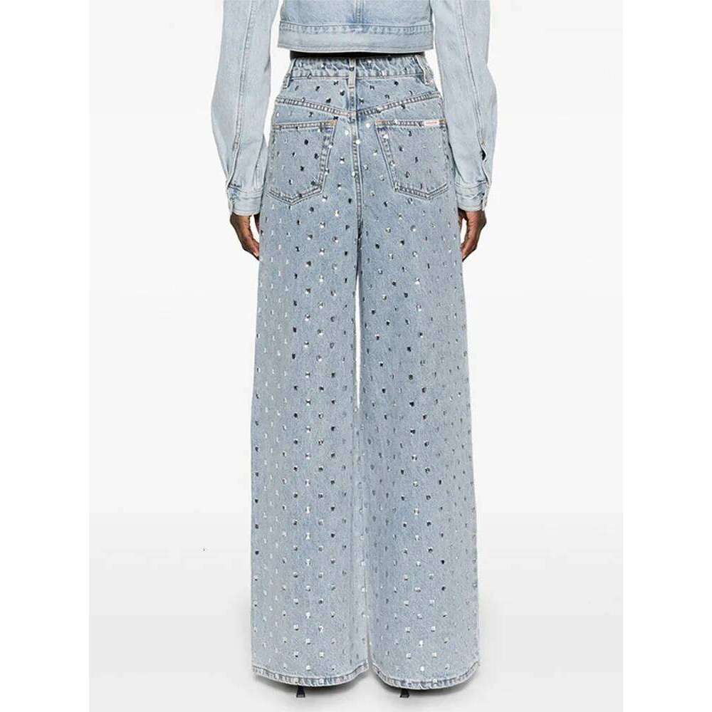Elegant Women's Dias Baggy Pants High Waist Pocket Button Zippers Straight-Leg Jeans 2025 Spring Summer Female Y2k Trousers