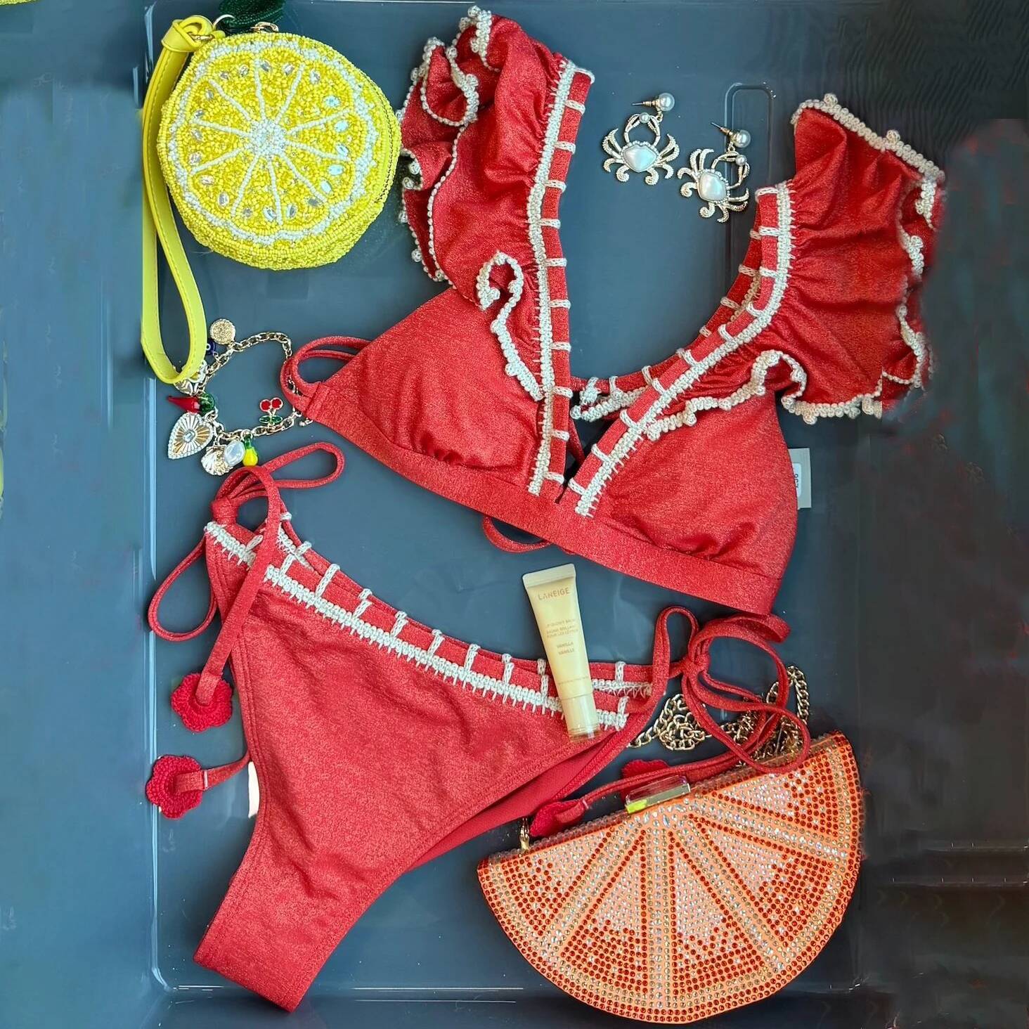 2025 Bandeau Biquini Women Sexy Bikini Push Up Swimsuit Female Swimwear Floral Printed Swim Suit Halter Bathingsuit Beachwear