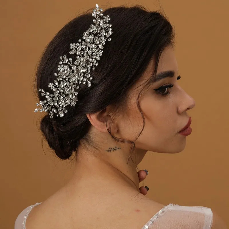 Crystal Headbands Bridal Wedding Headbands Tiaras Hairbands For Women Bride Bridal Wedding Hair Accessories Jewelry Band Gift 250610