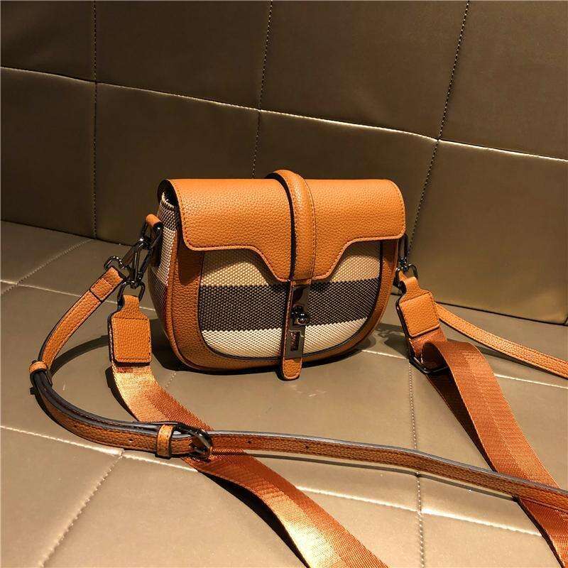 Brand Genuine Leather Small Saddle for Women 2025 New Summer High-Quality Niche Shoulder Crossbody Bag