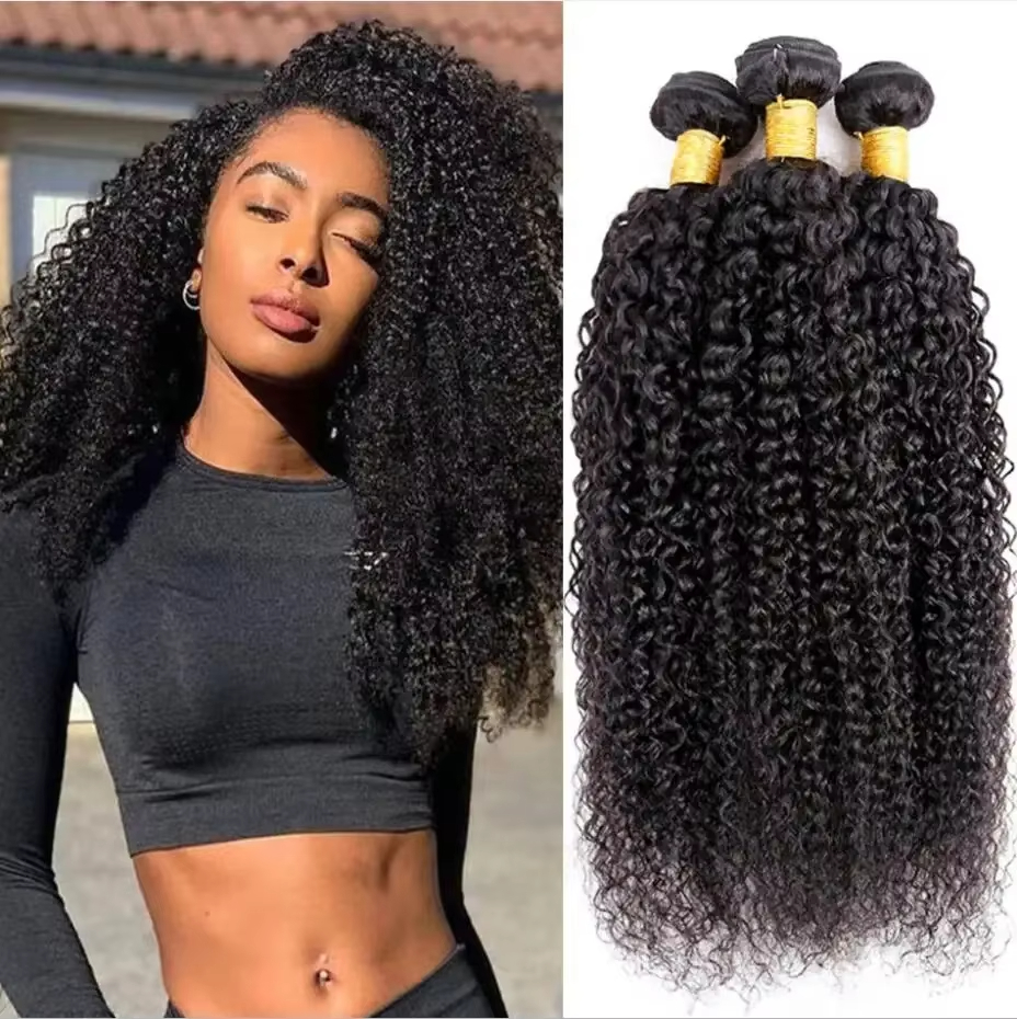 Kinky Curly Human Hair Bundles Mongolian Afro Curl 100g Tissage Cheveux Humains Extensions 1/3/4 Bundle Curly Human Bundle 100% Unprocessed Black Hair