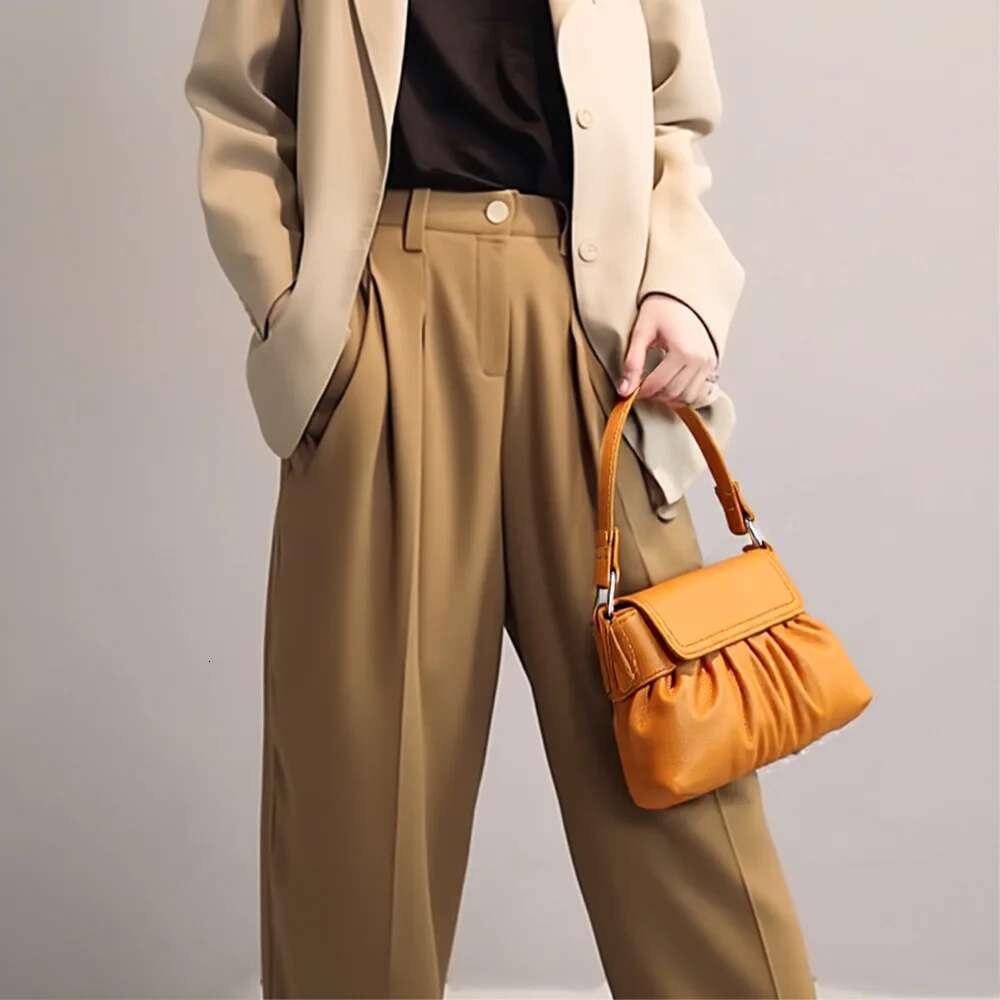 Designer Bag Jamhoo Women Brand New Fashion Popular Underarm Shoulder Bag Cross Body Small Square Tote Bags Niche Designer Split Leather