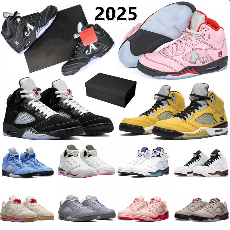 with box 5 5s mens basketball shoes Arctic Pink Black Racer Tokyo Metallic Reimagined Earth Grape University Blue men women trainers sports sneakers sneaker