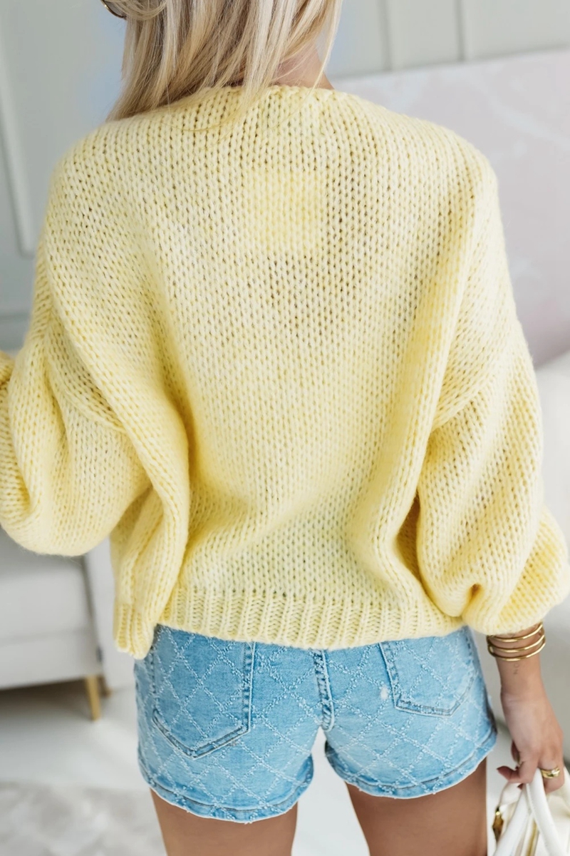 Sweet wind winter fashion sweater female three-dimensional flowers high sense relaxed temperament sweater