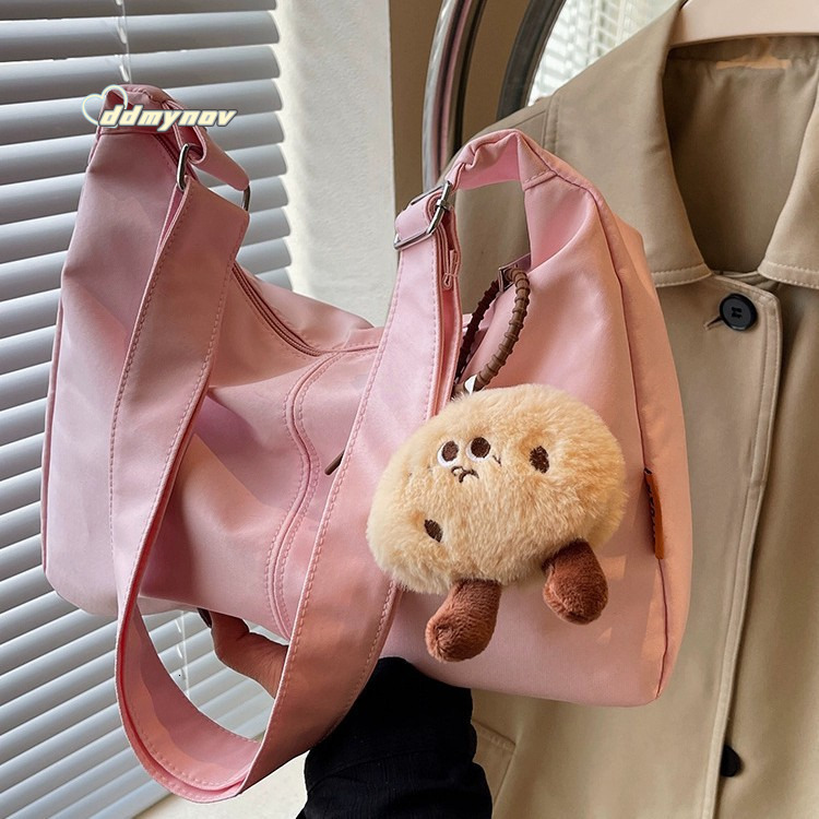Women's Spring Summer New Crossbody Versatile Simple Shoulder Bag Korean Style College Student Commuter Backpack ddmynov