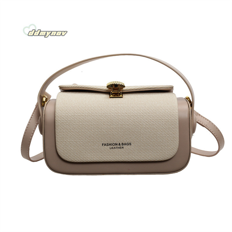 Minimalist Color-Block Small Square for Women, New Fashion Handbag, Versatile Shoulder and Crossbody Bag ddmynov