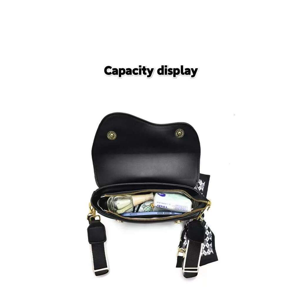 Designer Luxury Women's Small Crossbody With Flap And 2 Detachable Straps Compact Bow Scarf Handbag Shoulder Bag