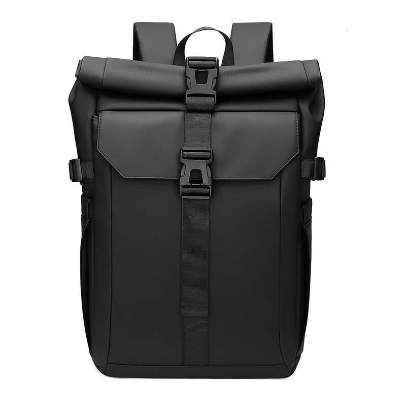 New Trendy Travel For Men, Foldable Roll-Top Functional Style Cycling Backpack, Outdoor Casual Backpack