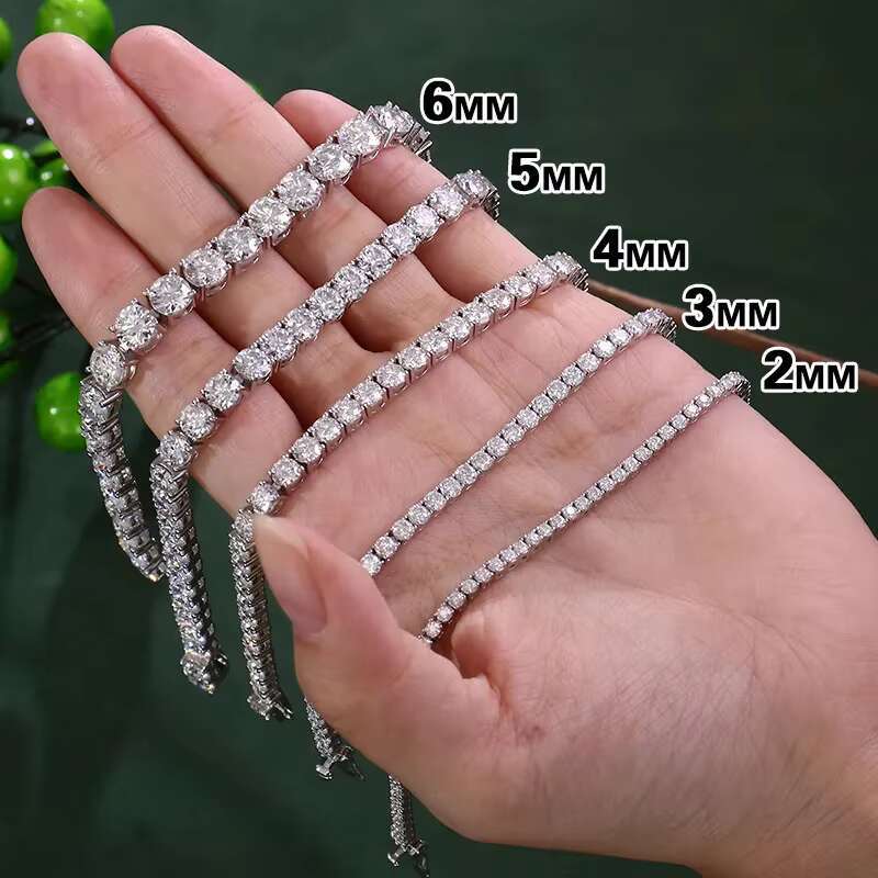 Linyin Gold-plated Jewelry Silver 925 Necklace Moissanite Chain 925 Silver Hiphop Jewelry Mossinate Diamond Moissanite Chain