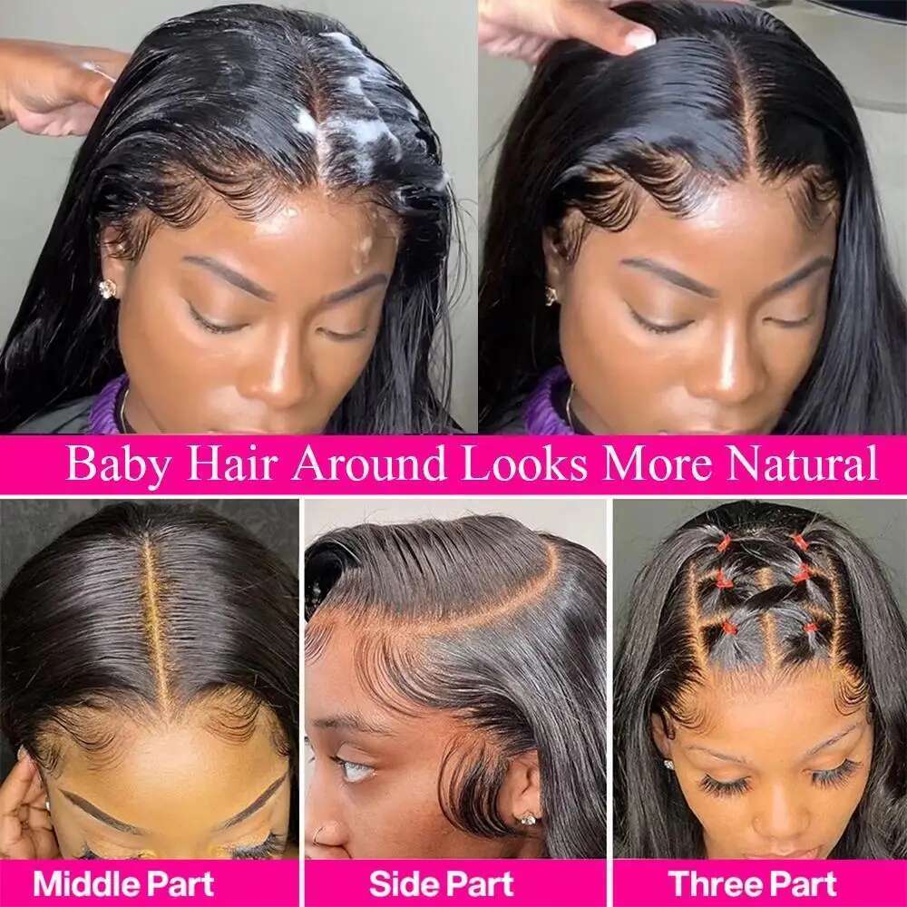 13x4 13x6 Straight Front HD Transparent Brazilian Human Hair Wigs For Women 360 Lace Frontal 5x5 Closure Wig
