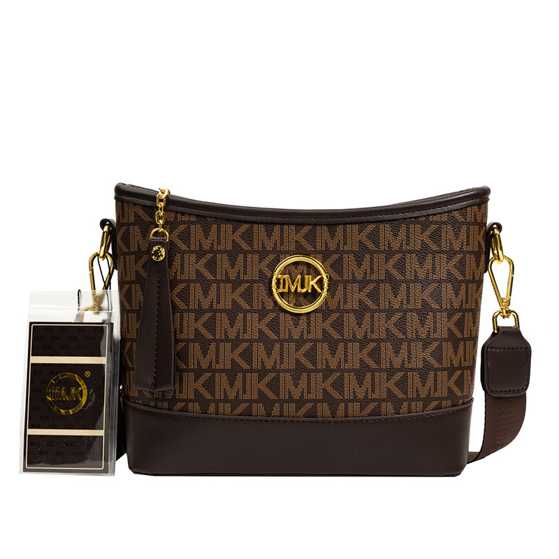 Free Shipping Trendy Women's Bags New Fashion Retro Designer Print Luxury Crossbody Bucket Bag Large Capacity Shoulder Bag
