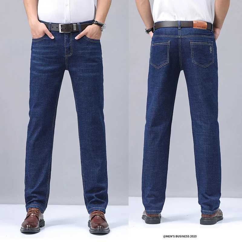 Summer yeni erkek mikro elastik dz bacak denim pantolon ekilli ve cilt dostu birden fazla boyutta i erkek pantolonu M250610
