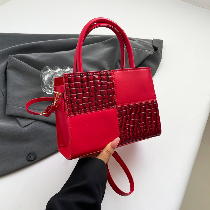 Free Shipping New Designer Bag For 2025 Trendy Style Color-block Large Capacity Luxury Wallet Fashion Bag Women Stylish Texture Ladies Handbag And Sho
