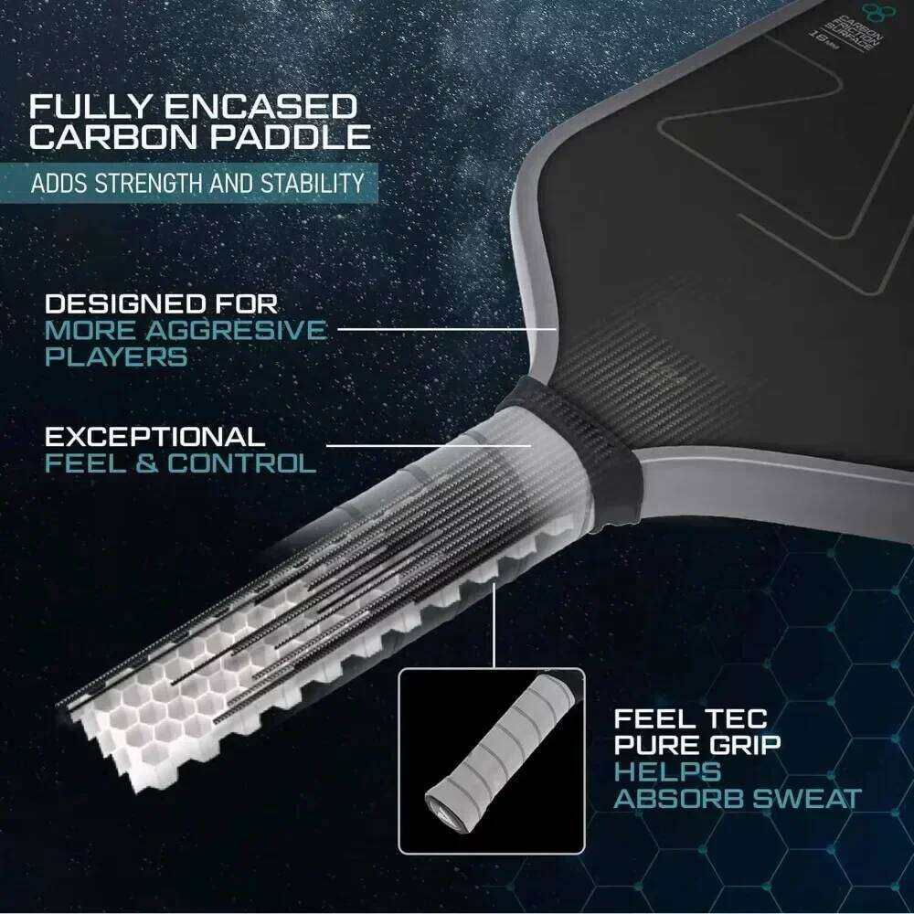 T700 Thermoformed Unibody Raw Fiber Pickleball Paddle Carbon Friction Surface SpinTextured Increased Power USAPA Approved