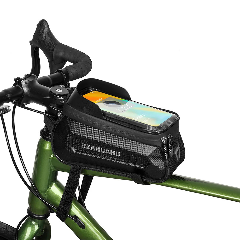 Bicycle Phone Front Frame Bag Bike Frame Front Tube Bag Hard Casing Bike Bag for Phones 4.7-7.2 Inch 250610