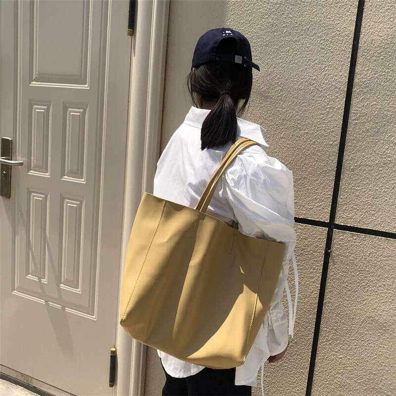Women's 2020 Summer Trend Korean Style Capacity Tote Simple Fashion Mother-Daughter Shopping Shoulder Bag Large