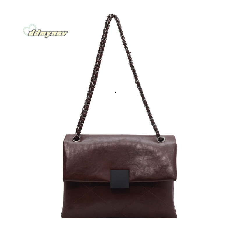 High-Quality Textured Chain for Women 2025 New Commuter Shoulder Underarm Trendy Fashion Versatile Crossbody Small Square Bag ddmynov