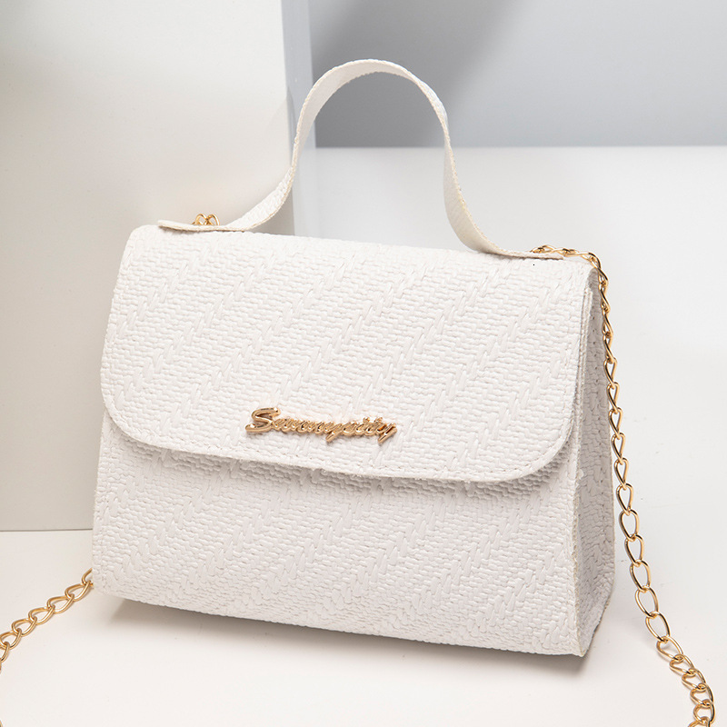 Free Shipping New Designer Bag For 2025 Casual Small Square Bag Luxury Wallet Women's Wholesale Simple Handbag Embossed Chain Cross-border Bags