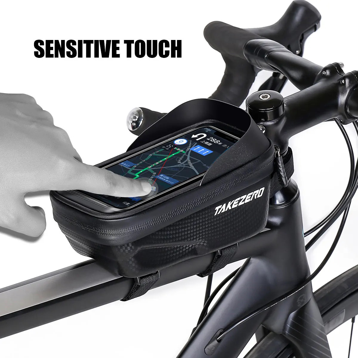 TAKEZERO A2 Mountain Bicycle Bag - Hard Shell EVA Front Bar Bag for Road Bikes Mobile Phone Handlebar Bag - Cycling Equipment 250610